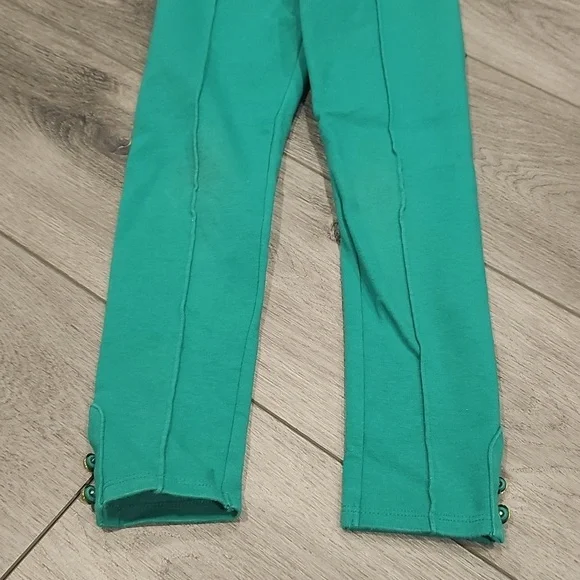 Janie & Jack Green Leggings - Picture 2 of 5